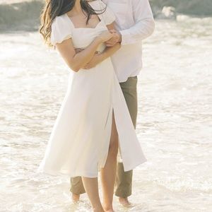 Reformation look alike-Alexia admor sweetheart midi dress